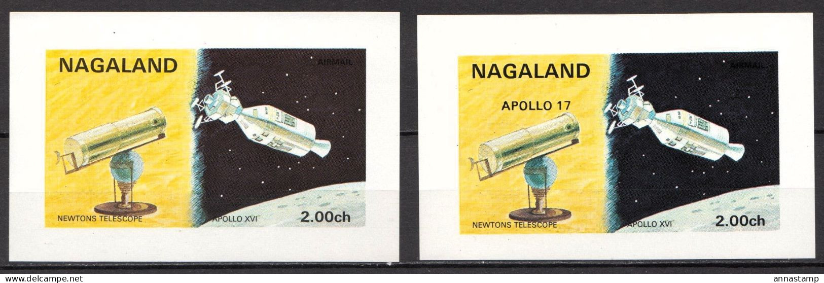 LABEL Nagaland MNH Imperforated SSs, With And Without Overprint - Altri & Non Classificati