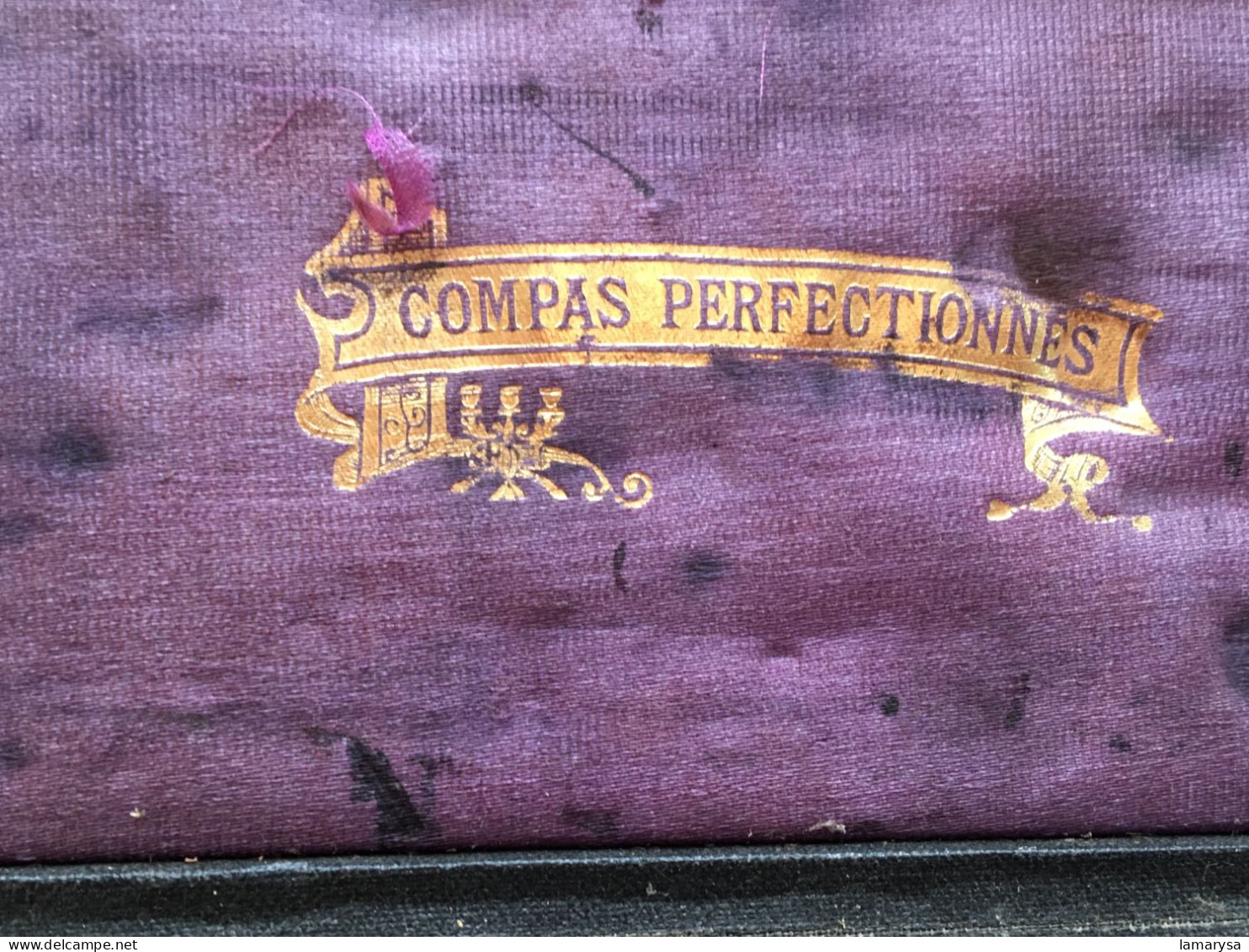 2 Boites De Compas, Accessoires -"Compas Perfectionnés" Géométrie- 2éme Moitié XIXème-COMPASS SET SECOND HALF XIX Th - Andere & Zonder Classificatie