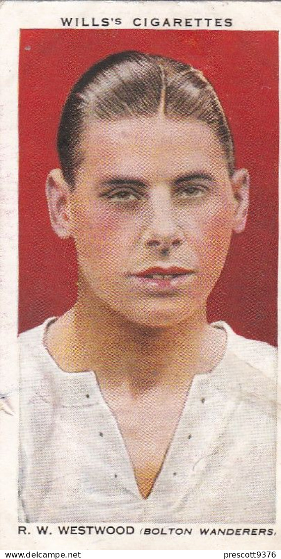 48 R Westwood, Bolton Wanderers  - Wills Cigarette Card - Association Footballers, 1935 - Original Card - Sport - Wills