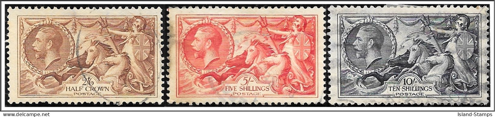 KGV SG450-452 1934 Re-engraved Seahorse Set Of 3 Used - Neufs