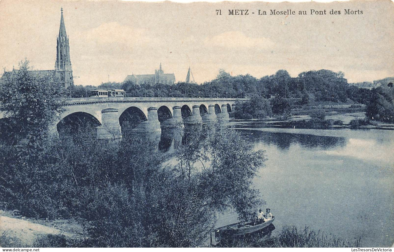 FRANCE - Metz - La Moselle Au Pont Des Morts - Carte Postale Ancienne - Metz