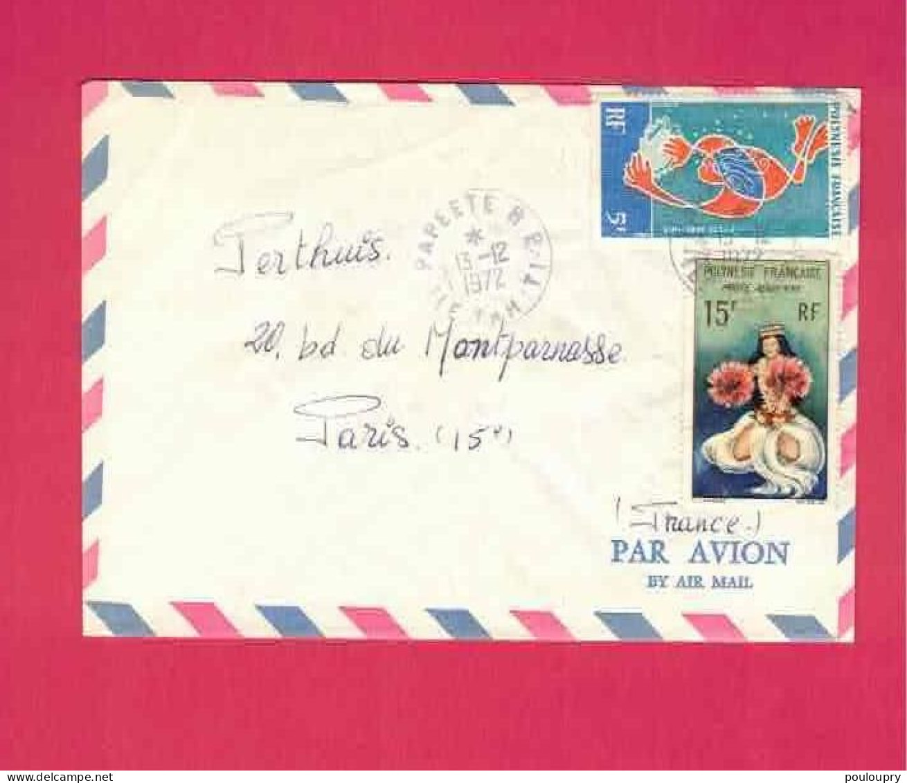 Lettre De 1972 Pour La France - YT N° PA 7 Et PA 35 - Lettres & Documents