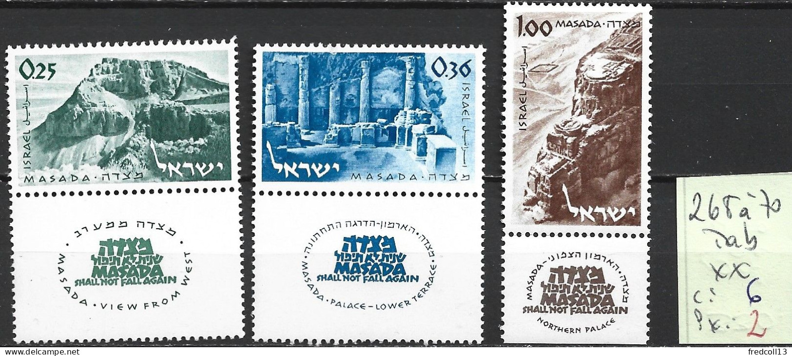 ISRAEL 268 à 70 ** Côte 6 € - Nuovi (con Tab)