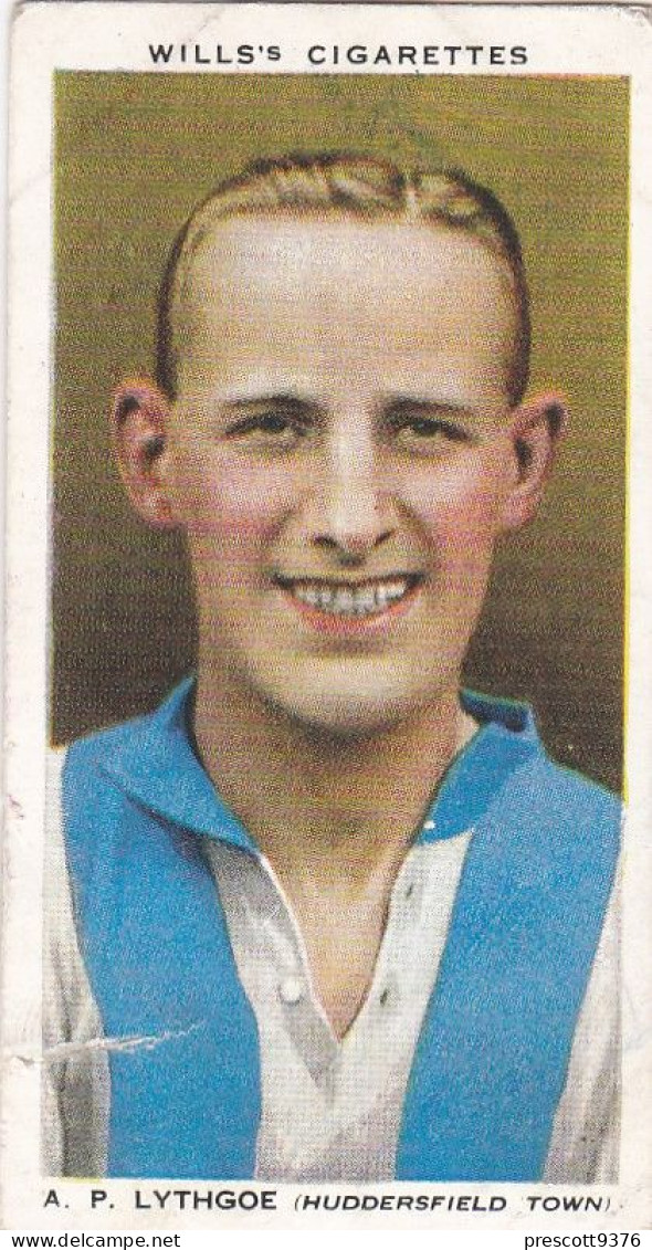 26 A Lythgoe Huddersfield Town  - Wills Cigarette Card - Association Footballers, 1935 - Original Card - Sport - Wills
