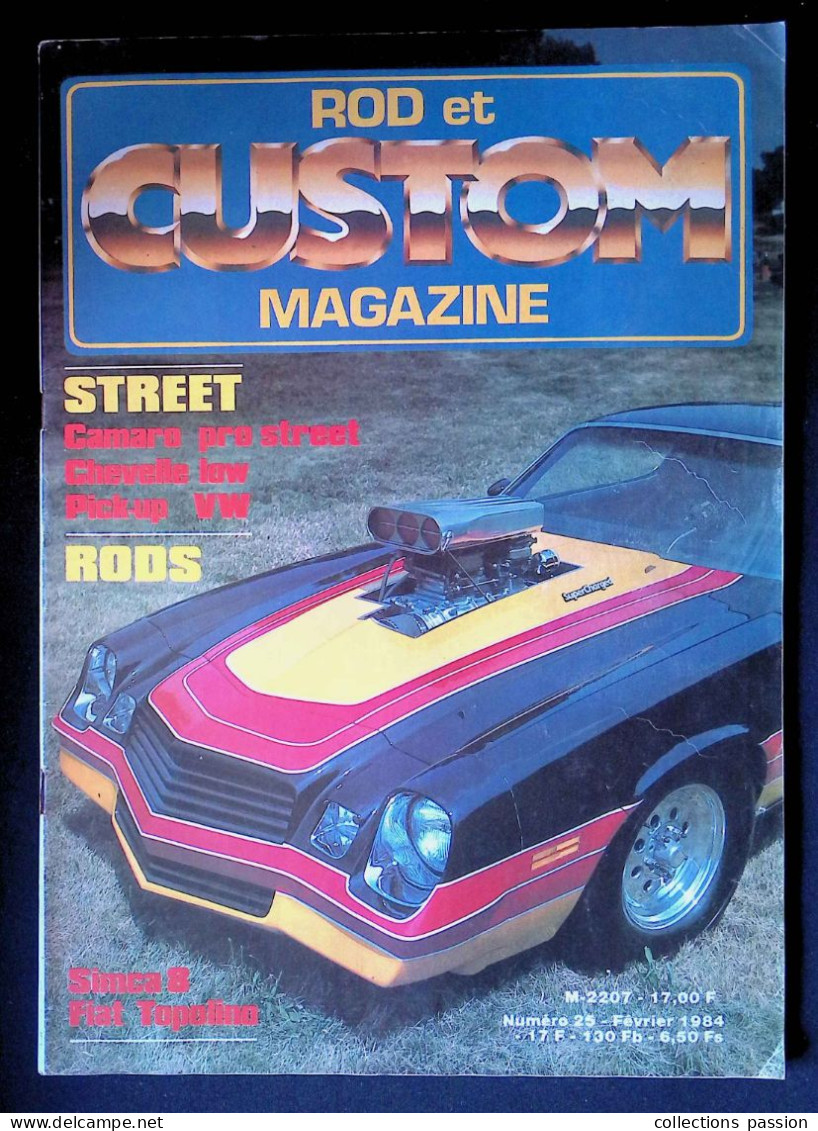 Revue, Automobile, Rod Et Custom Magazine, 92 Pages, 2 Scans, Frais Fr 5.95 E - Auto/Motorrad