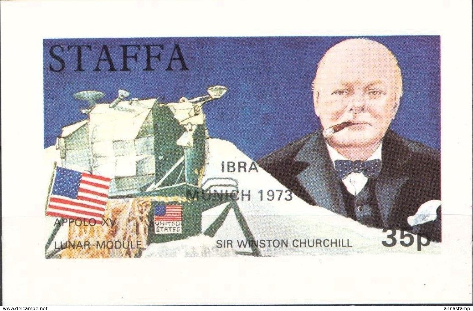 LABEL Staffa MNH Imperforated SS - Autres & Non Classés