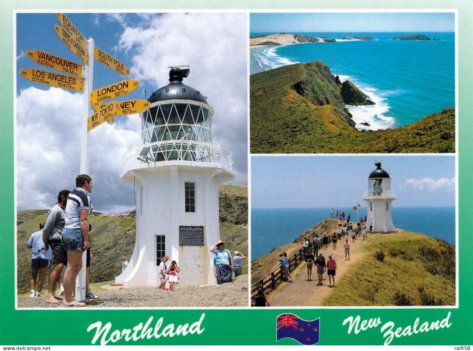 1 AK New Zealand * Northland - Die Küste Am Cape Reinga Mit Dem Leuchtturm Auf Der Nordinsel * - Nouvelle-Zélande