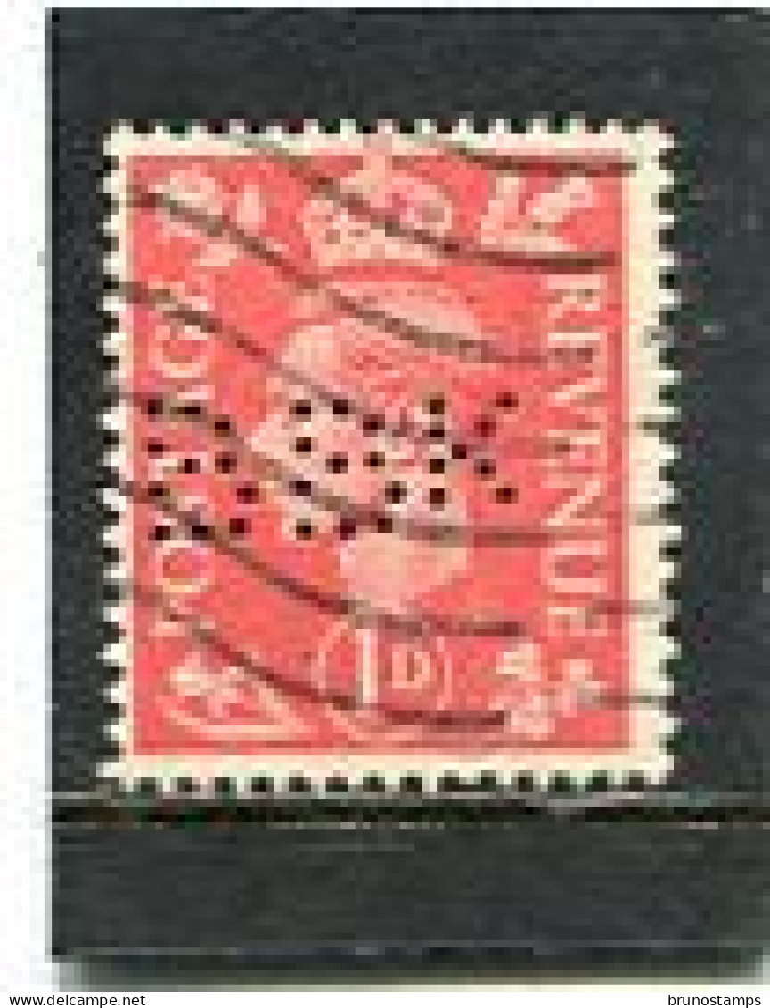 GREAT BRITAIN - 1941  1d   LIGHT COLOURS  PERFIN   BBK  FINE USED - Perforés