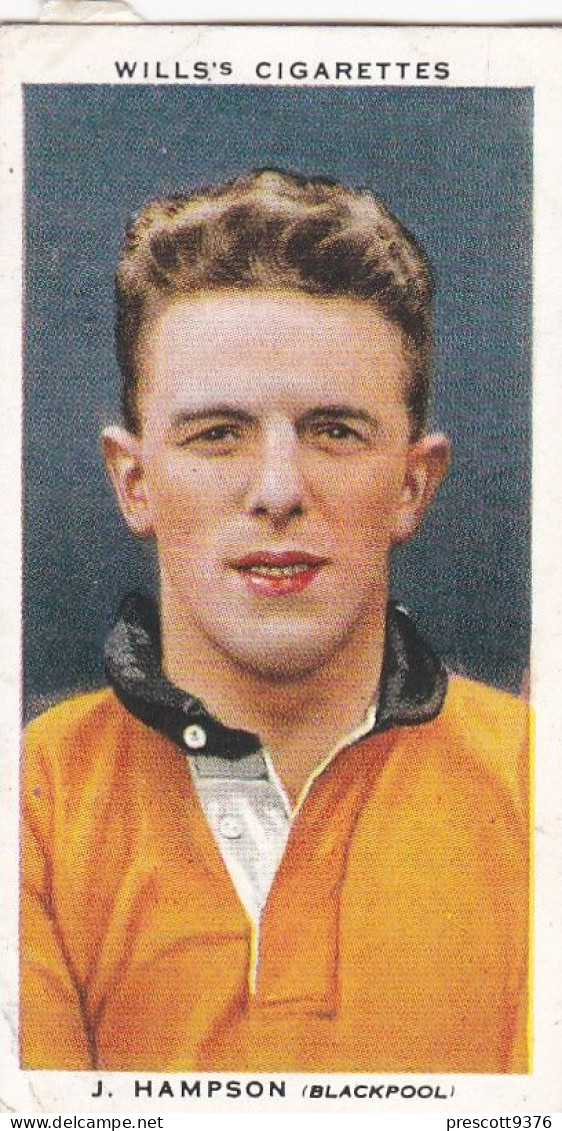 18 J Hampson, Blackpool FC  - Wills Cigarette Card - Association Footballers, 1935 - Original Card - Sport - Wills