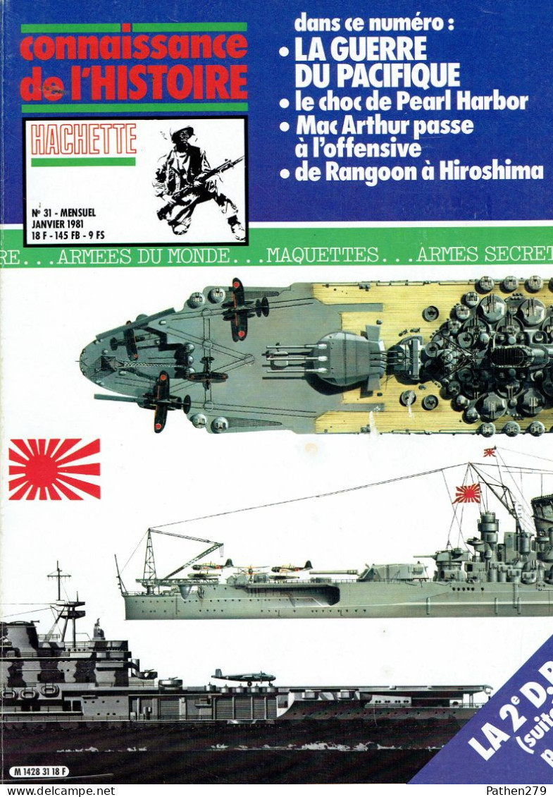 Connaissance De L'histoire N°31 - Janvier 1981 - Hachette - La Guerre Du Pacifique - Bateaux