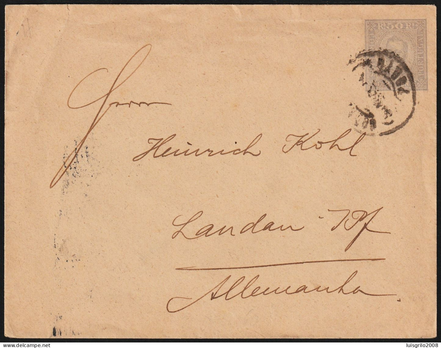 INTEIRA CARTA - Porto To Landau, Alemanha -|- Postmark - Porto. 1894 - Brieven En Documenten
