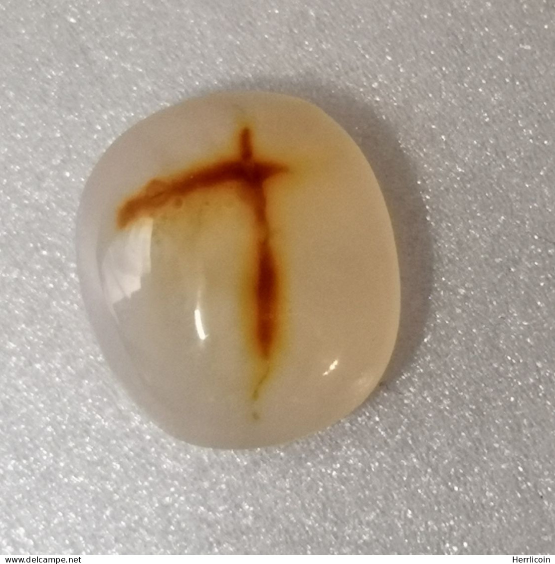 Agate "Croix" Naturelle D'Indonésie - Cabochon 11.92 Carats - 16.8 X 14.7 X 6.6 Mm - Agaat