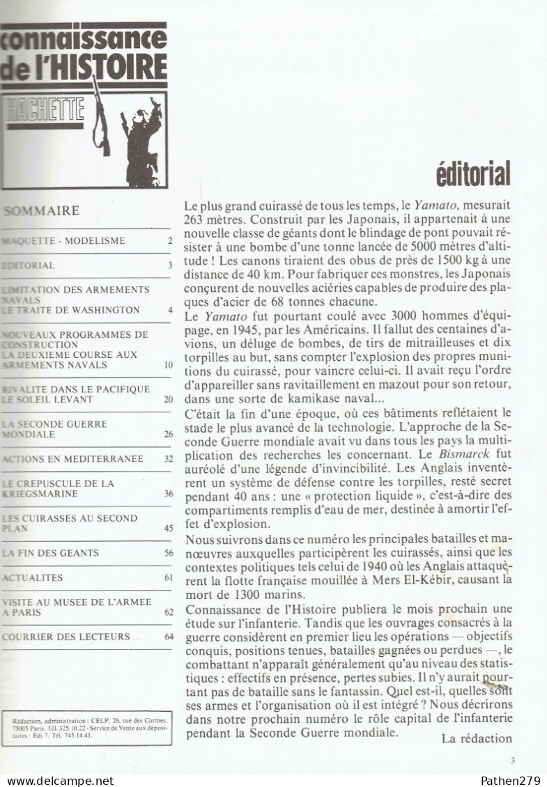 Connaissance De L'histoire N°8 - Décembre 1978 - Hachette - Cuirassés 1919-1977 - Schiffe