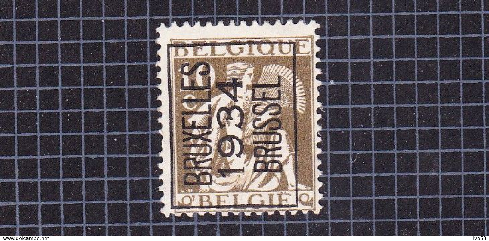 Ceres 10c:nr 337(*) Zonder Gom, Voorafstempeling:Bruxelles 1934 Brussel. - Typo Precancels 1932-36 (Ceres And Mercurius)