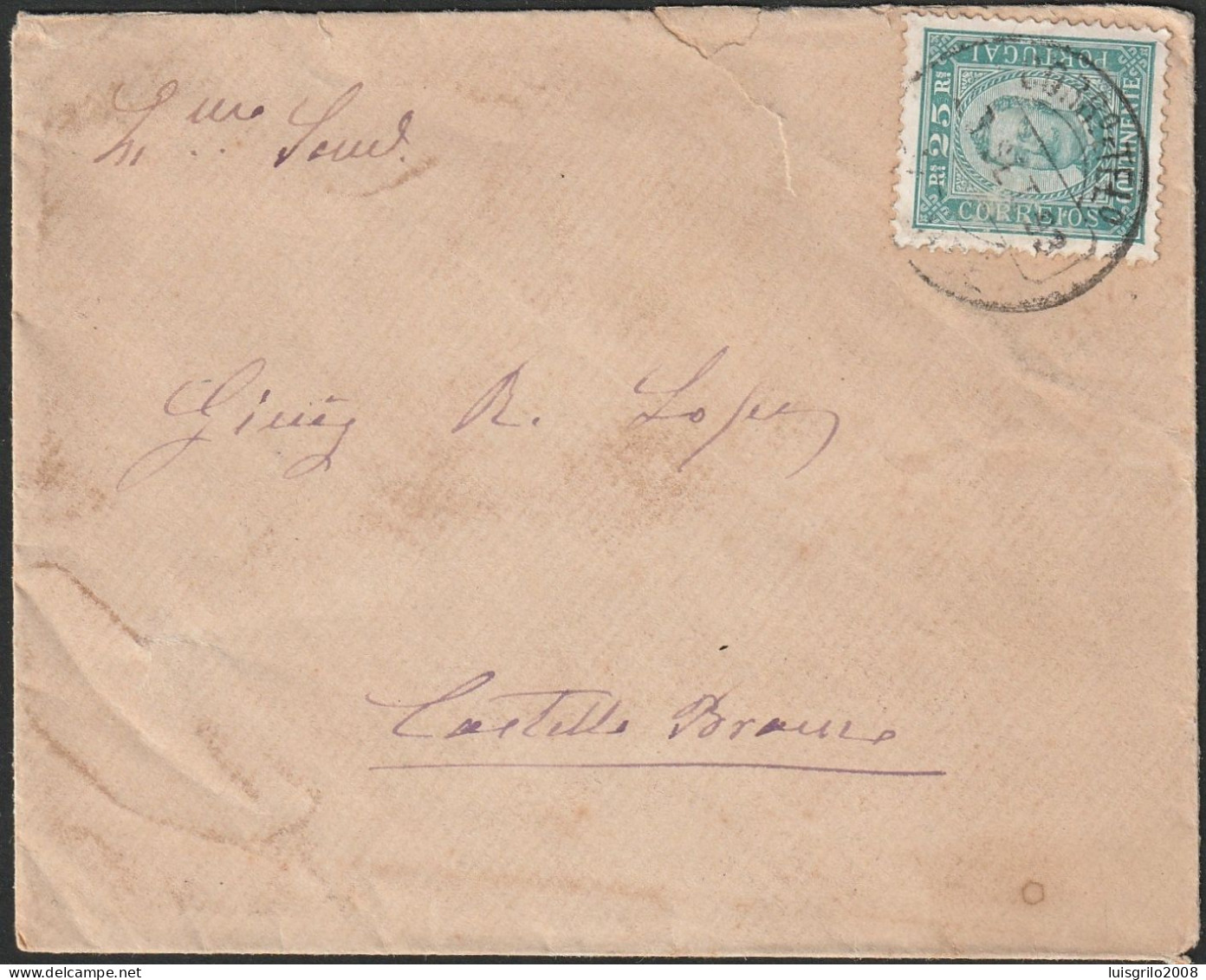 Cover - Lisboa To Castelo Branco -|- Postmark - Lisboa. 1893 - Storia Postale