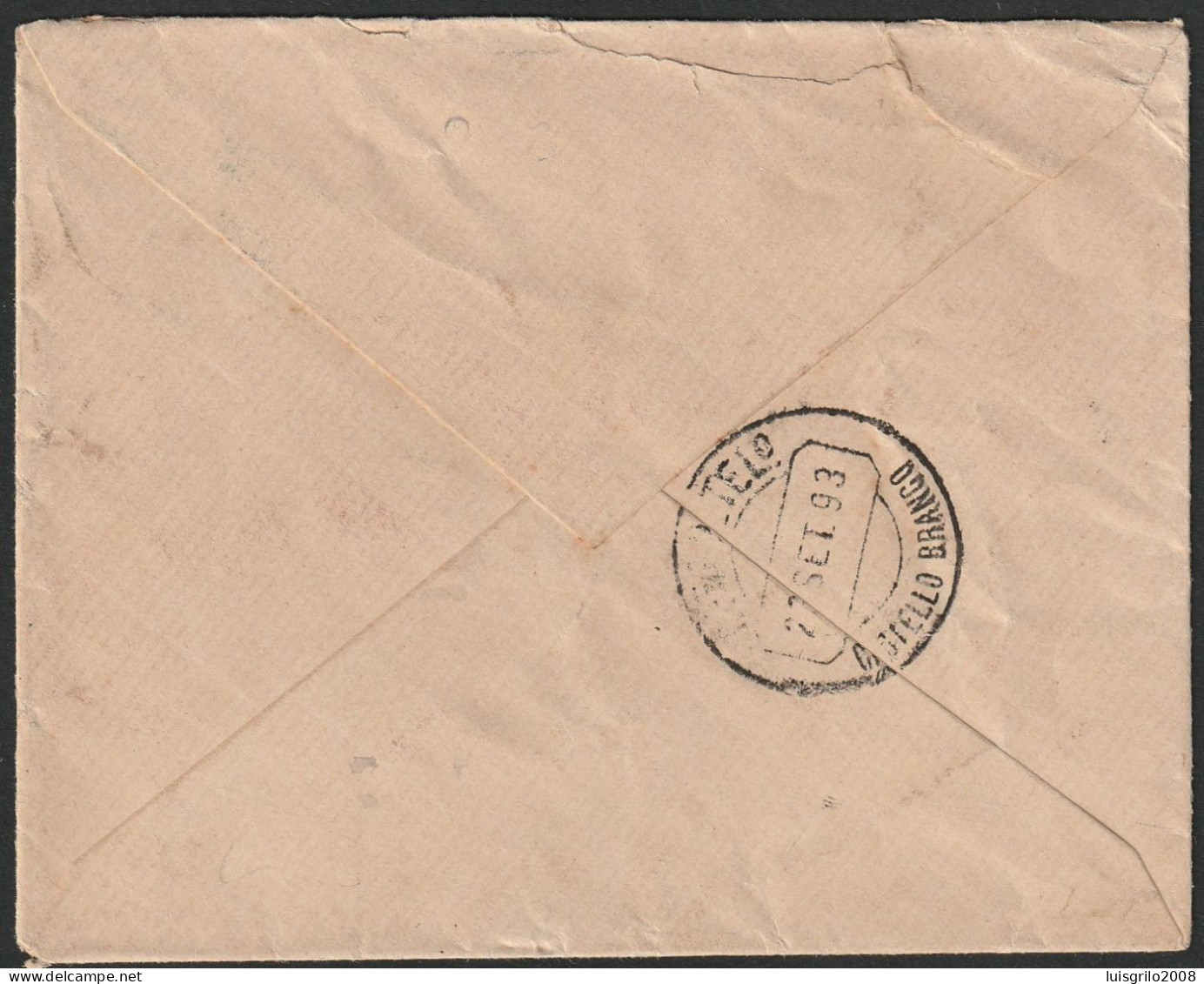 Cover - Lisboa To Castelo Branco -|- Postmark - Lisboa. 1893 - Lettres & Documents