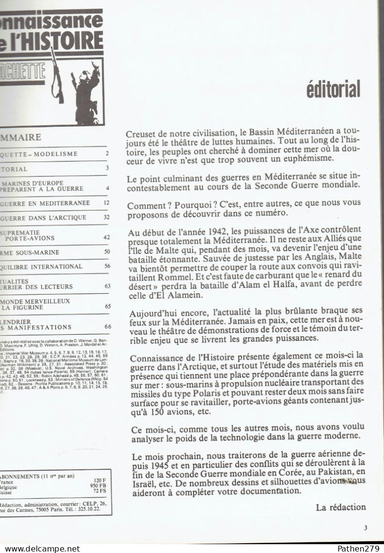 Connaissance De L'histoire N°3 - Mai 1978 - Hachette - La Guerre En Méditerranée - Boten