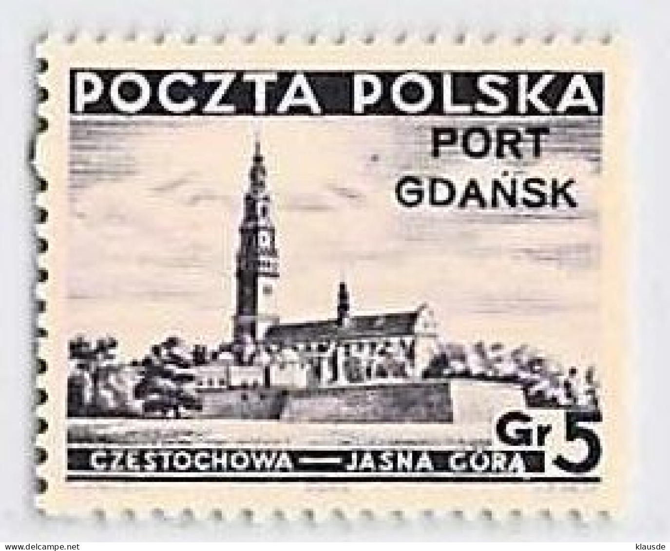 Mi 32 (x) Freie Stadt Danzig  Port Gdansk 1937  Czestochau Jasna Gora - Port Gdansk