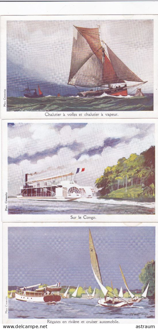 Lot De 6 Cpa  - Illustrateur Haffner / Cremnitz - Les Bateaux - Haffner