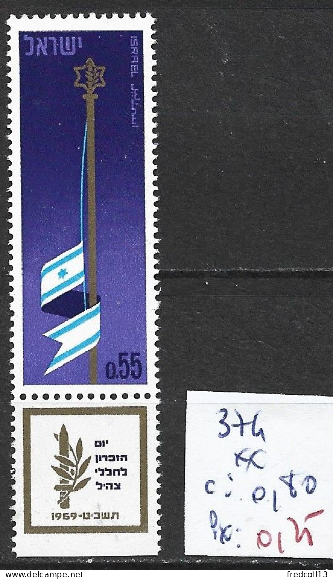 ISRAEL 374 ** Côte 0.80 € - Nuovi (con Tab)