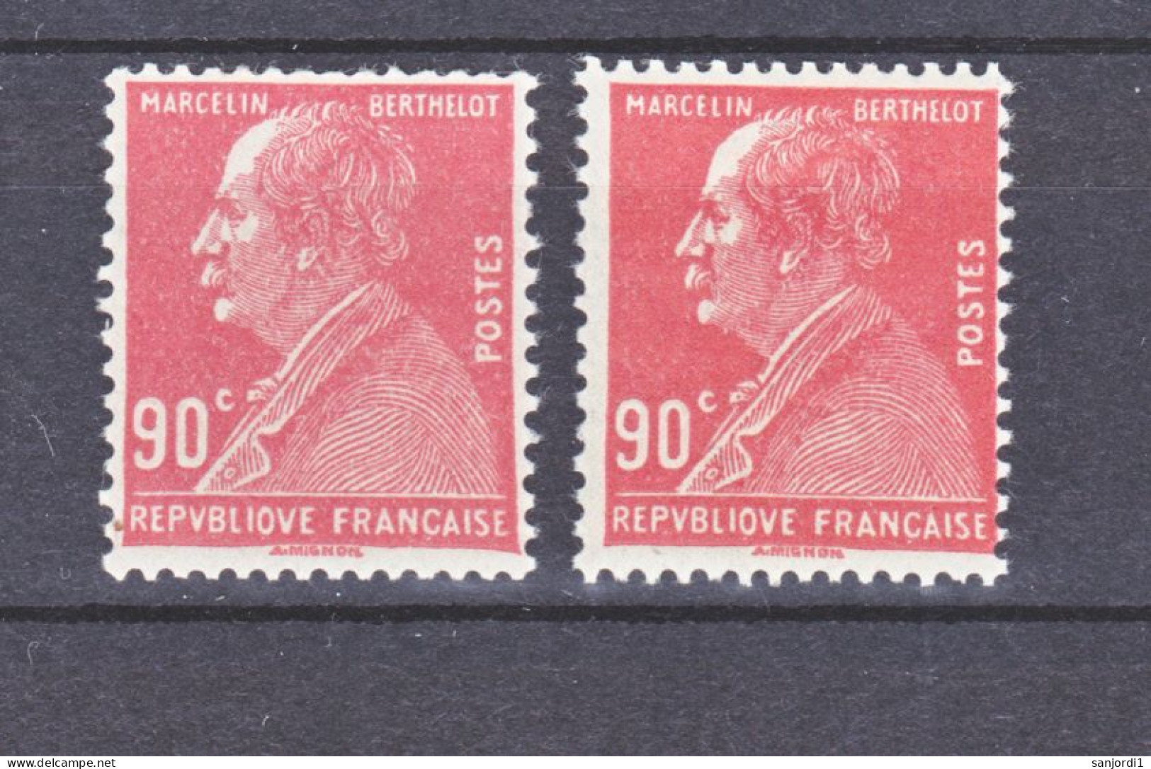 France 243 Berthelot Variété Rose Et Rouge Neuf ** TB  MNH  Sin Charnela - Unused Stamps