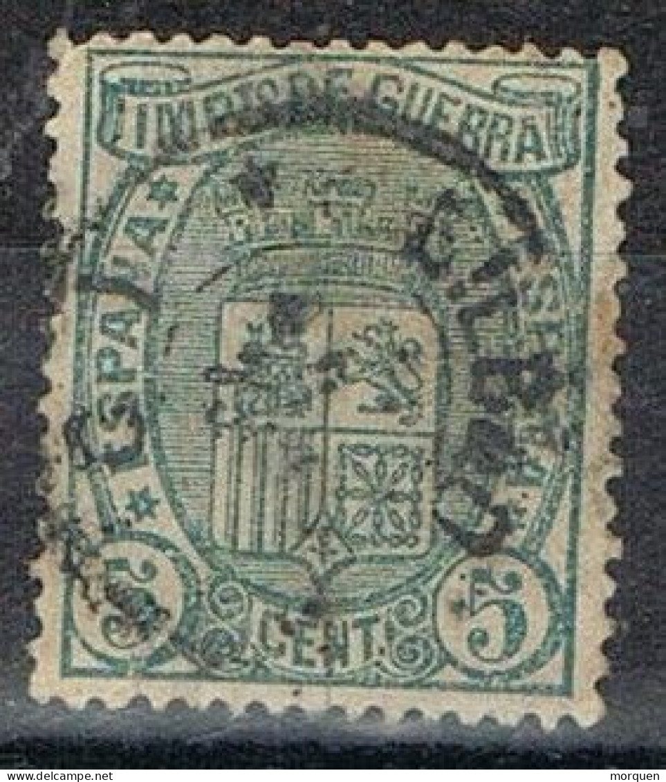 Sello 5 Cts Impuesto Guerra 1875, Escudo España, Fechador BILBAO, Num 154 º - Usados