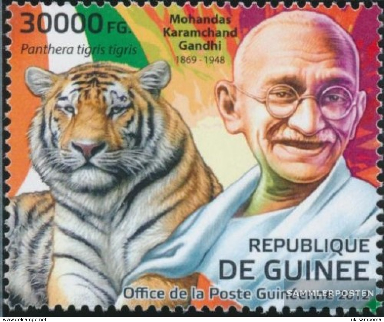 Guinea 9263 (complete. Issue) Unmounted Mint / Never Hinged 2012 Mohandas Karamchand Gandhi - Guinée (1958-...)