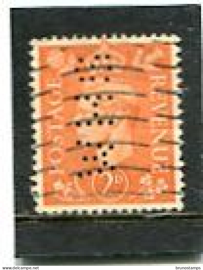 GREAT BRITAIN - 1941  2d   LIGHT COLOURS  PERFIN   WHS  FINE USED - Perforés