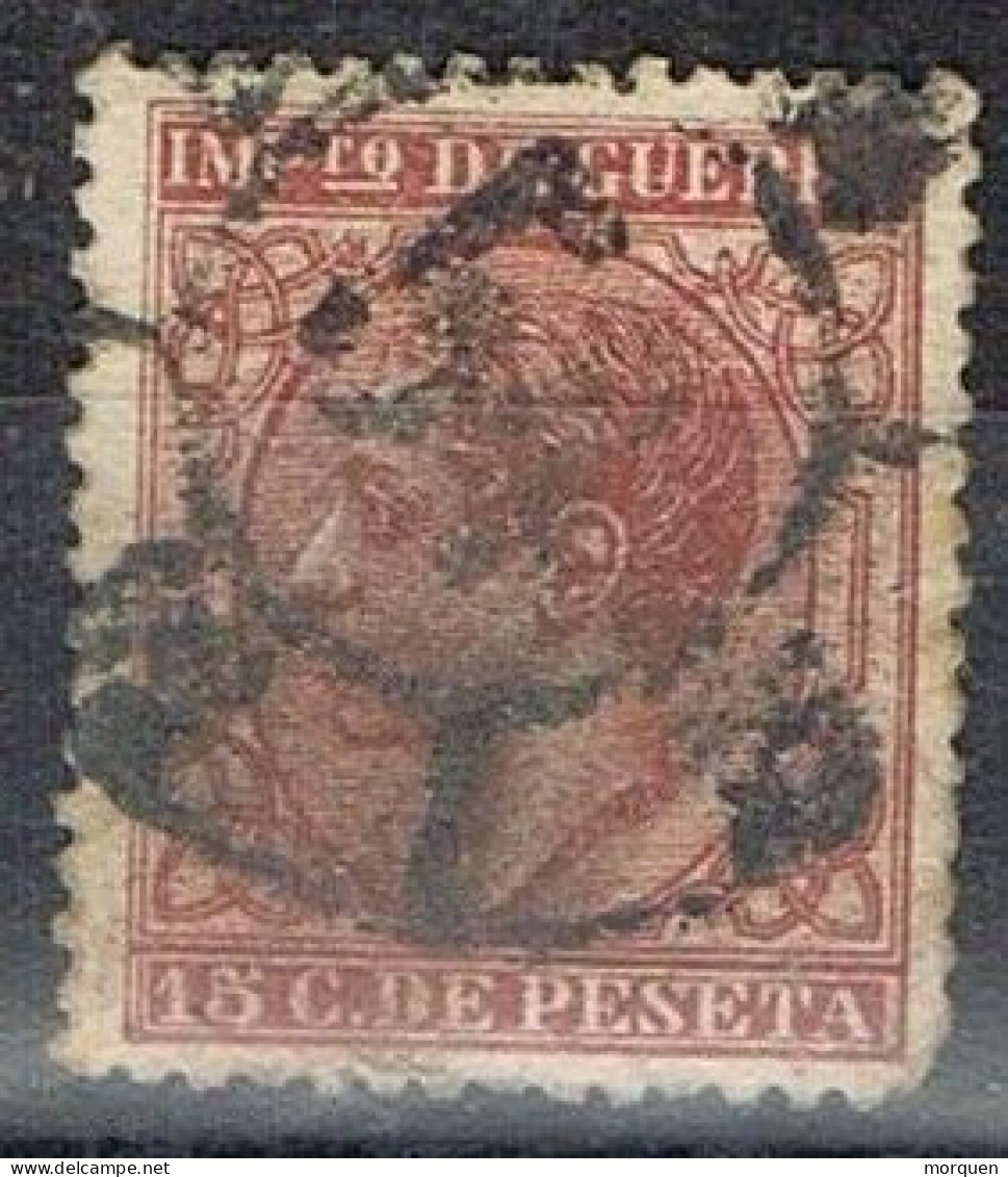 Sello 15 Cts Impuesto Guerra 1877, Alfonso XII, Rieda Carrera Numeral 54 De MANZANARES (Ciudad Real), Num 188 º - Usados