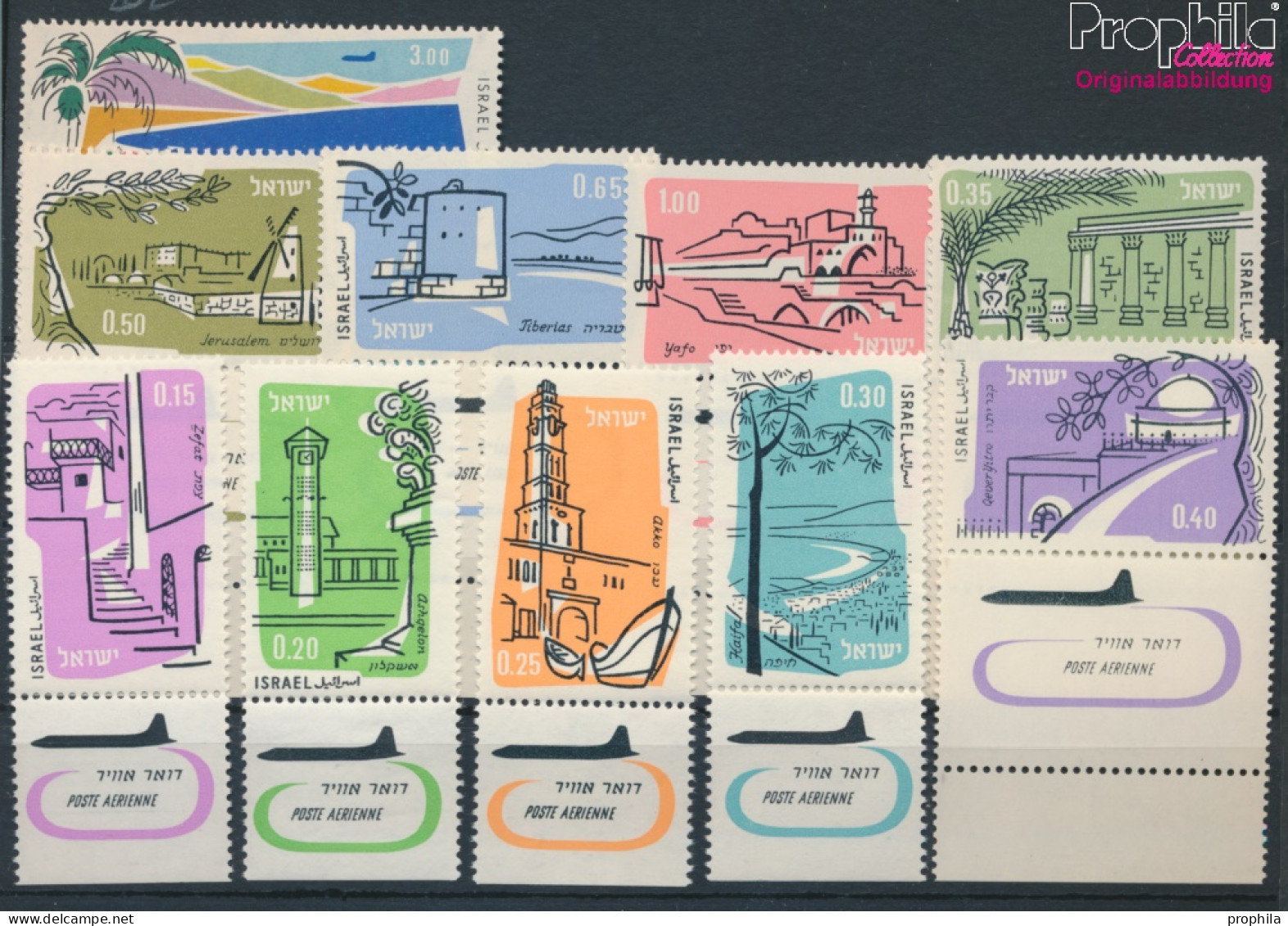 Israel 202-211 Mit Halbtab (kompl.Ausg.) Postfrisch 1960 Sehenswürdigkeiten (10326294 - Neufs (sans Tabs)