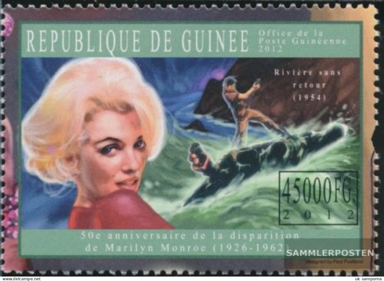 Guinea 9118 (complete. Issue) Unmounted Mint / Never Hinged 2012 Marilyn Monroe (1926-1962) - Guinée (1958-...)