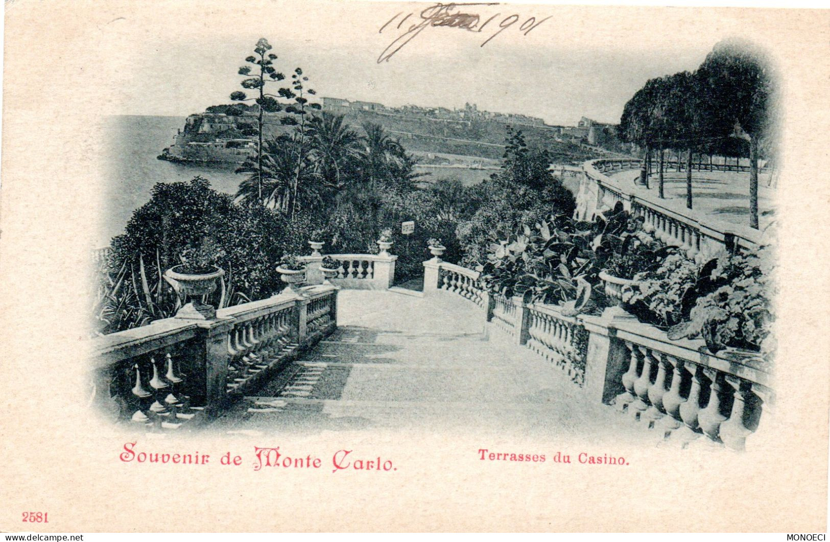 MONACO -- MONTE CARLO -- CPA Précurseur --  Souvenir De Monte Carlo - Terrasses Du Casino - Terraces