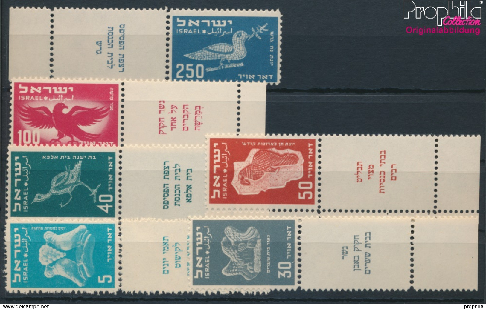 Israel 33-38 Mit Tab (kompl.Ausg.) Postfrisch 1950 Vogeldarstellungen (10326317 - Ongebruikt (met Tabs)