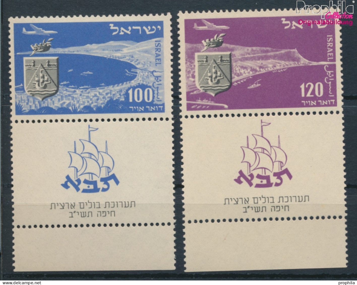 Israel 67-68 Mit Tab (kompl.Ausg.) Postfrisch 1952 Briefmarkenausstellung (10326306 - Ongebruikt (met Tabs)