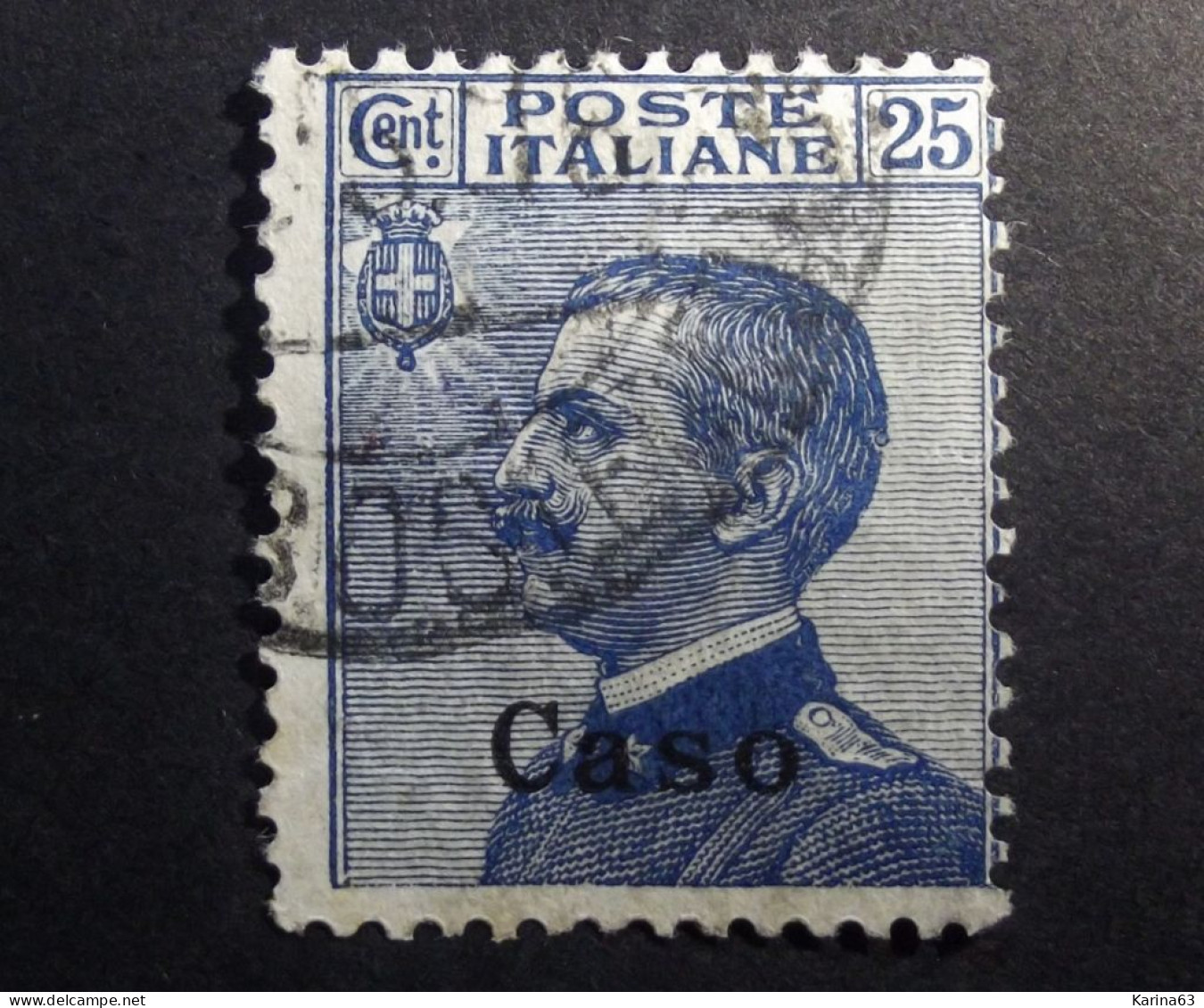 Italia - Italy - Italie  CASO - 1912 - VITTORIO EMANUELE III - 25 C -  Cancelled - Egée (Caso)