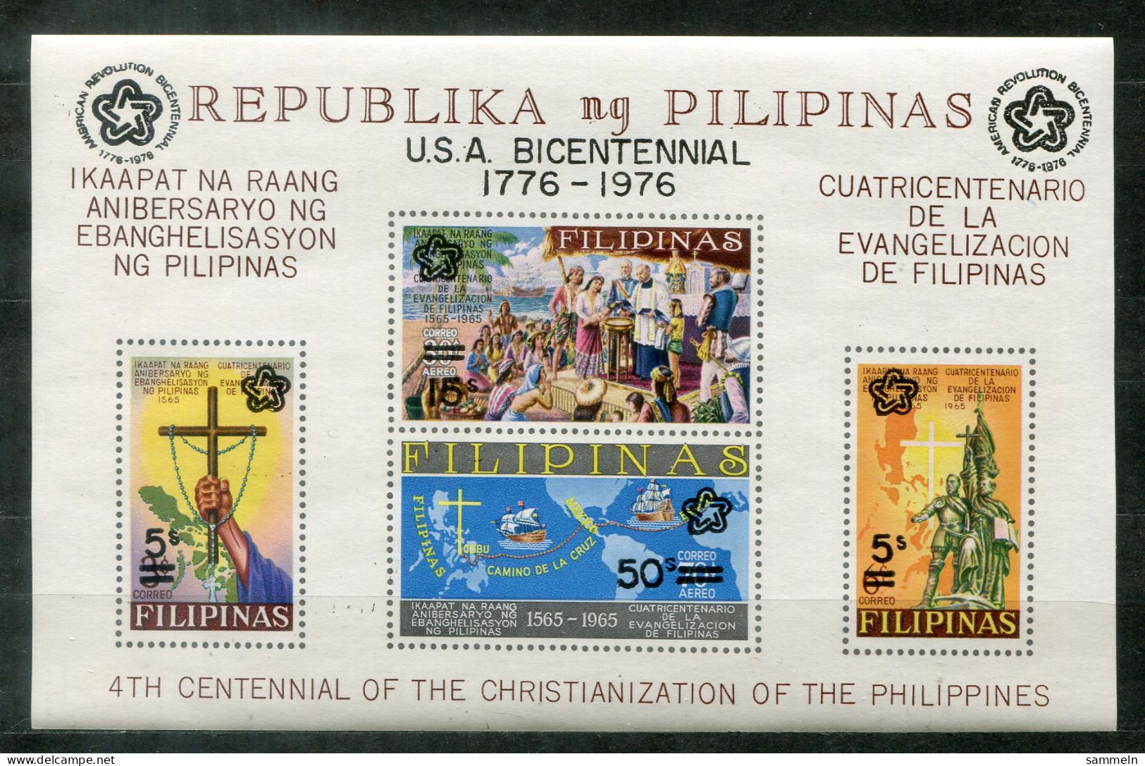 PHILIPPINEN Block 9a, Bl.9a Mnh - 200 Jahre USA. USA Bicentennial - PHILIPPINES - Filipinas