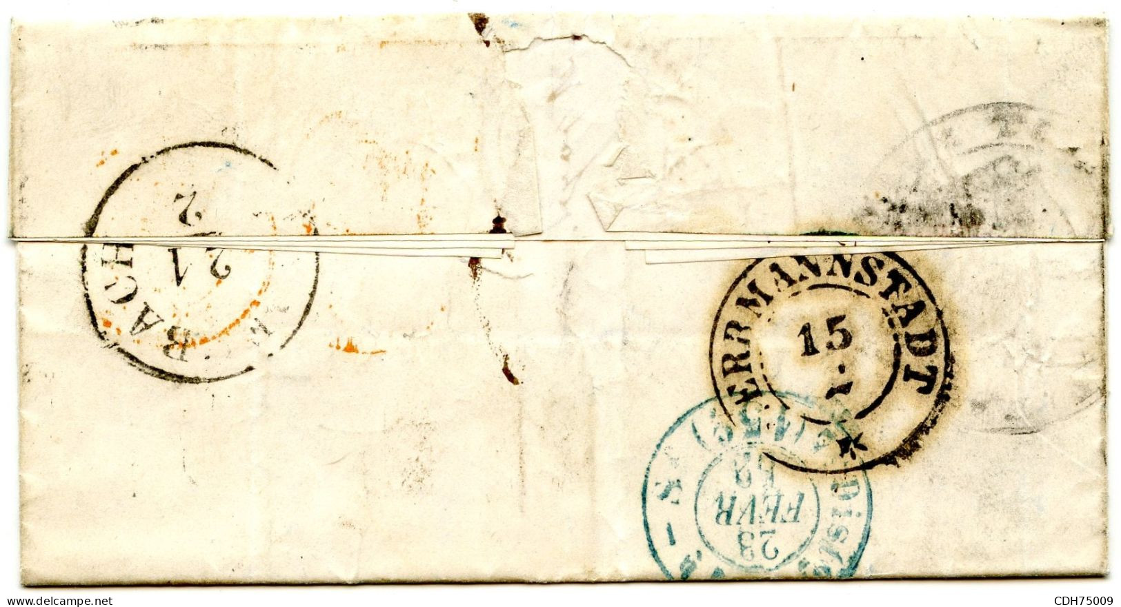 RUSSIE - BUKAREST 12. FEB. SUR LETTRE AVEC CORRESPONDANCE POUR PARIS, 1853 - ...-1857 Vorphilatelie