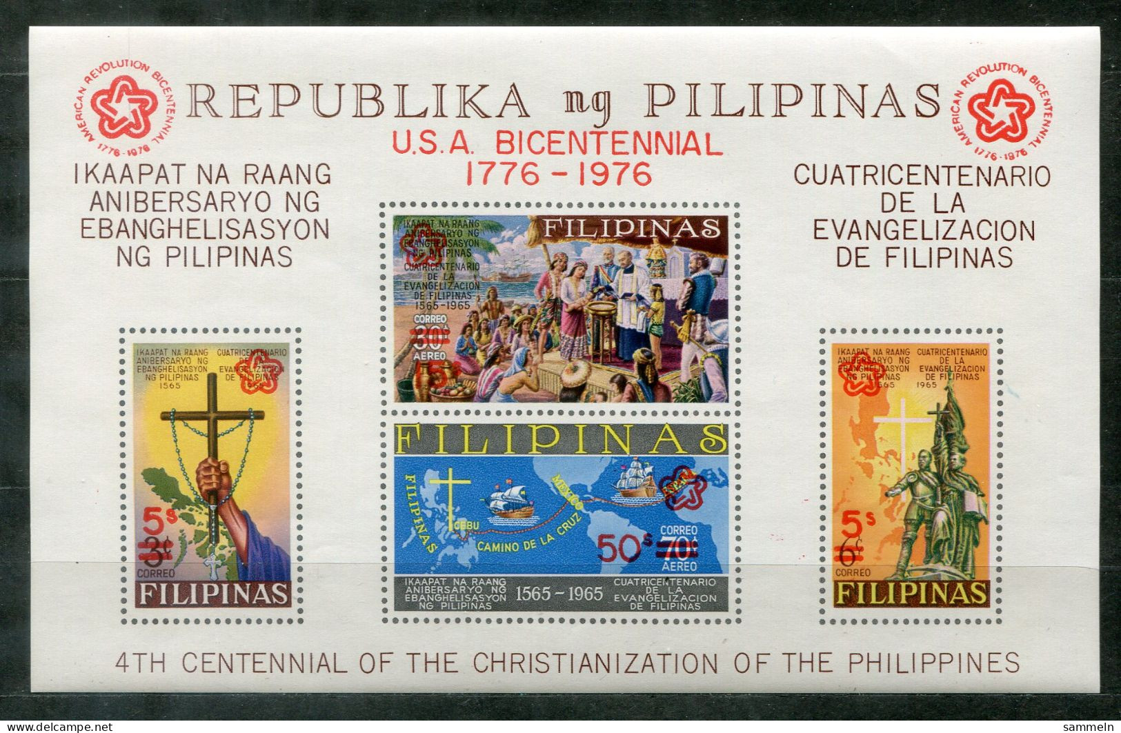PHILIPPINEN Block 9b, Bl.9b Mnh - 200 Jahre USA. USA Bicentennial - PHILIPPINES - Filipinas