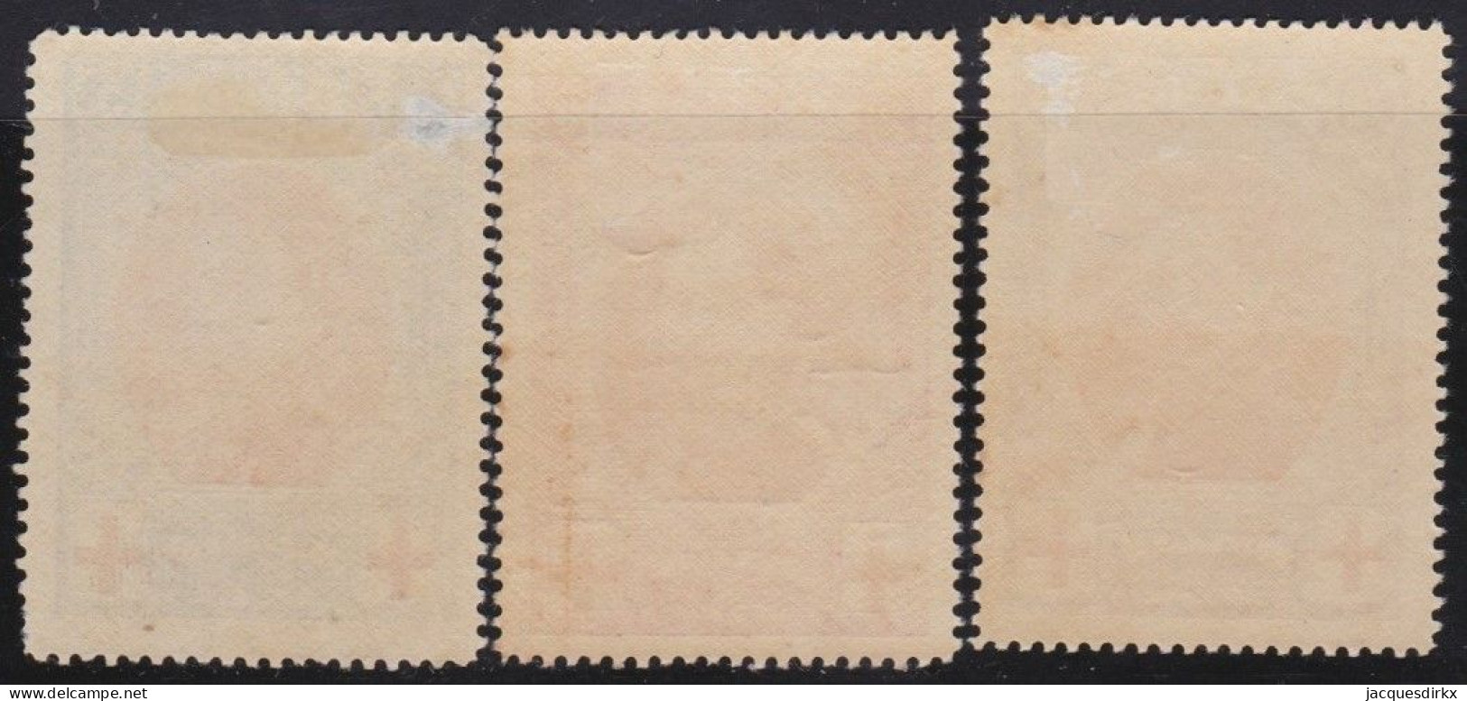 Belgie  .   OBP    .    132/134 (2 Scans)     .   *      .   Ongebruikt Met Gom    .   /   .    Neuf Avec Gomme - 1914-1915 Rotes Kreuz