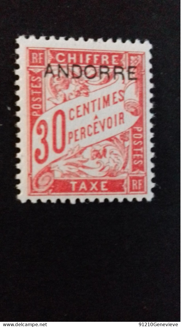 ANDORRE  TAXE N°3 ** - Unused Stamps