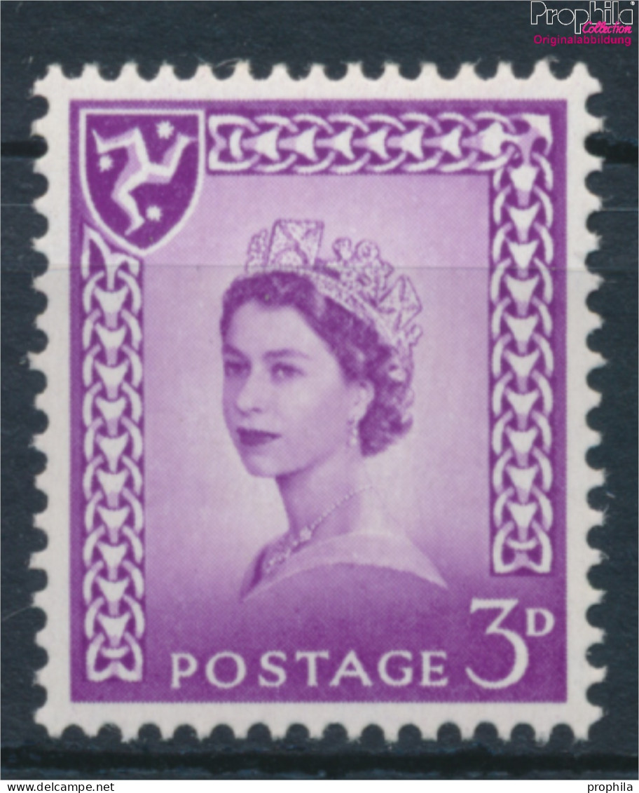 GB - Isle Of Man 1xw (kompl.Ausg.) Gestrichenes Papier Postfrisch 1958 Elisabeth (10285570 - Man (Ile De)