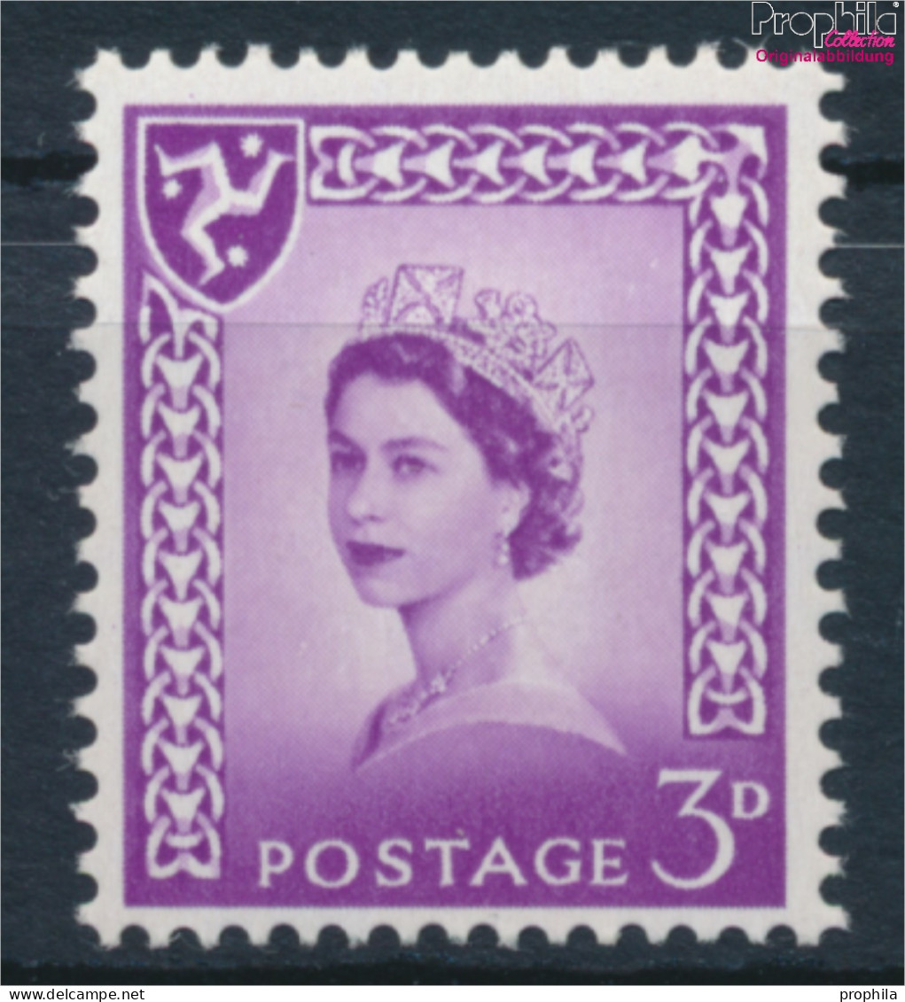 GB - Isle Of Man 1xw (kompl.Ausg.) Gestrichenes Papier Postfrisch 1958 Elisabeth (10301507 - Man (Ile De)