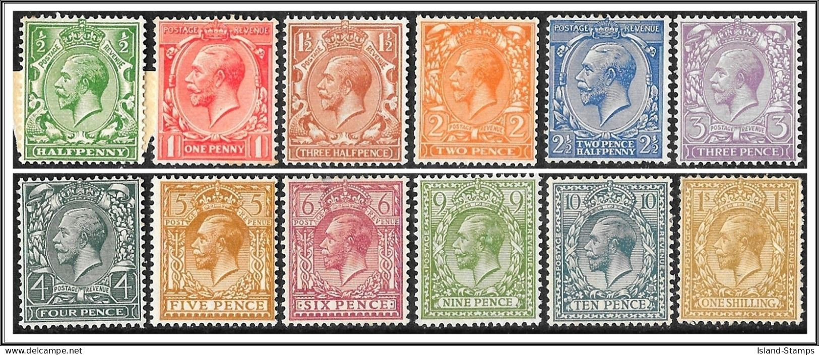 KGV SG418-429 1924 Royal Cypher Set Of 12, Mounted Mint - Neufs