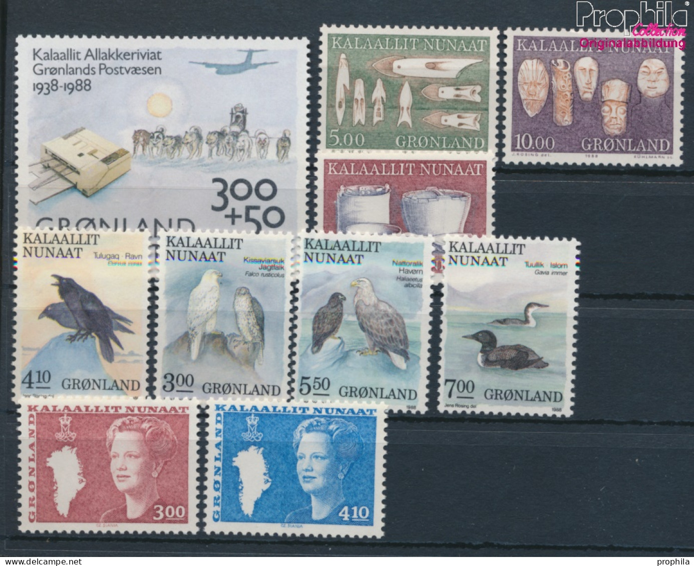 Dänemark - Grönland Postfrisch Margarethe 1988 Margarethe, Vögel, Post, Gegenständ  (10285572 - Nuovi