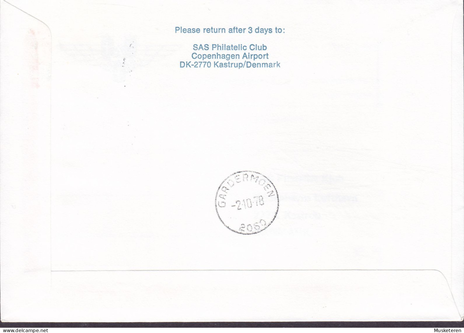 United States First SAS Cargo B-747/Combi NEW YORK - GARDERMOEN/OSLO, JFK NEW YORK 1978 Cover Brief Lettre - Sobres De Eventos