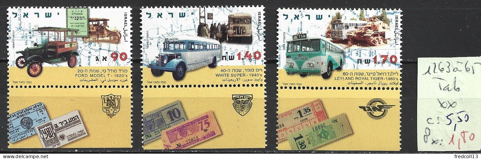 ISRAEL 1263 à 65 ** Côte 5.50 € - Unused Stamps (with Tabs)