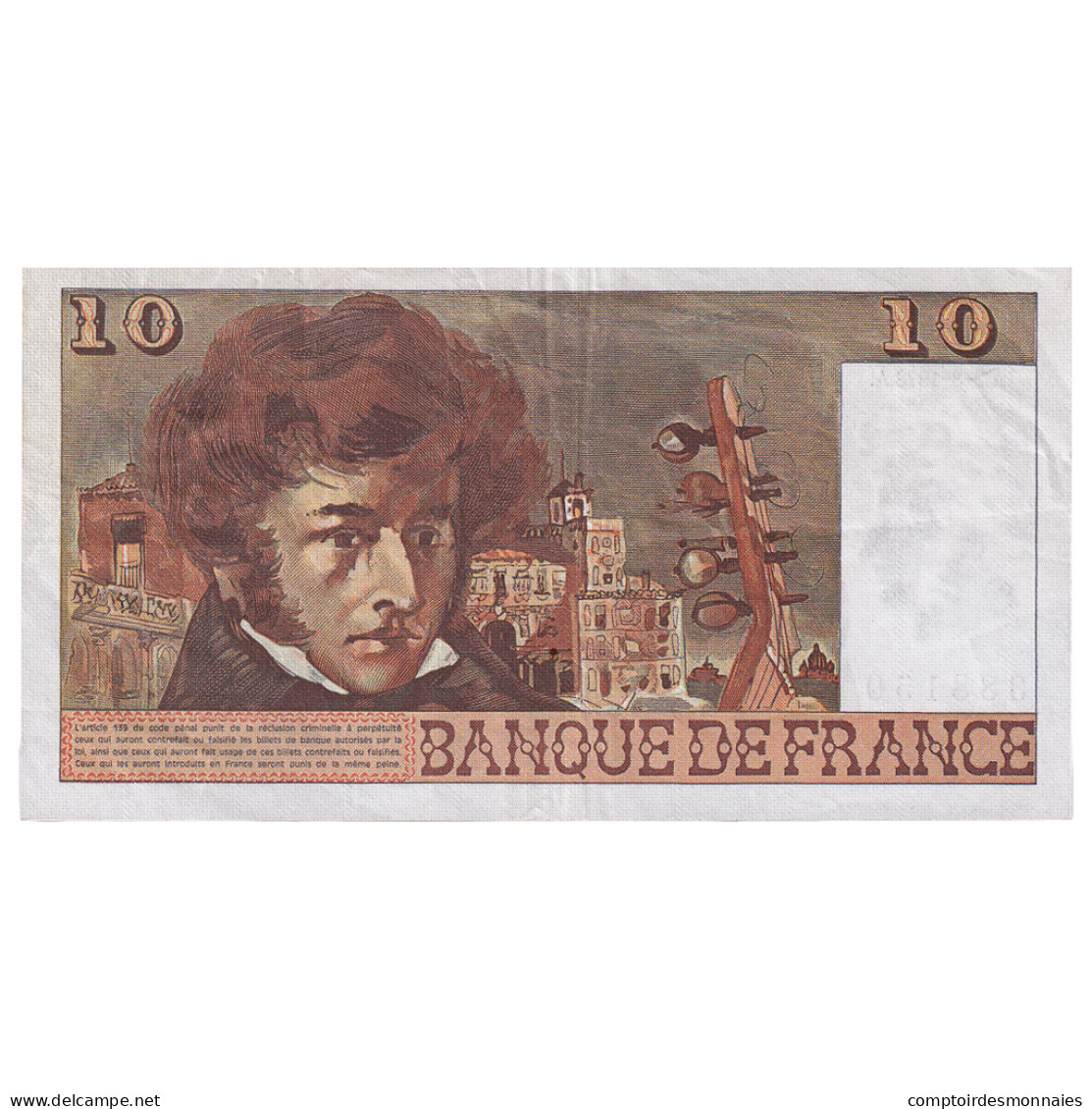 France, 10 Francs, Berlioz, 1978, W.301, TTB, Fayette:63.23, KM:150c - 10 F 1972-1978 ''Berlioz''