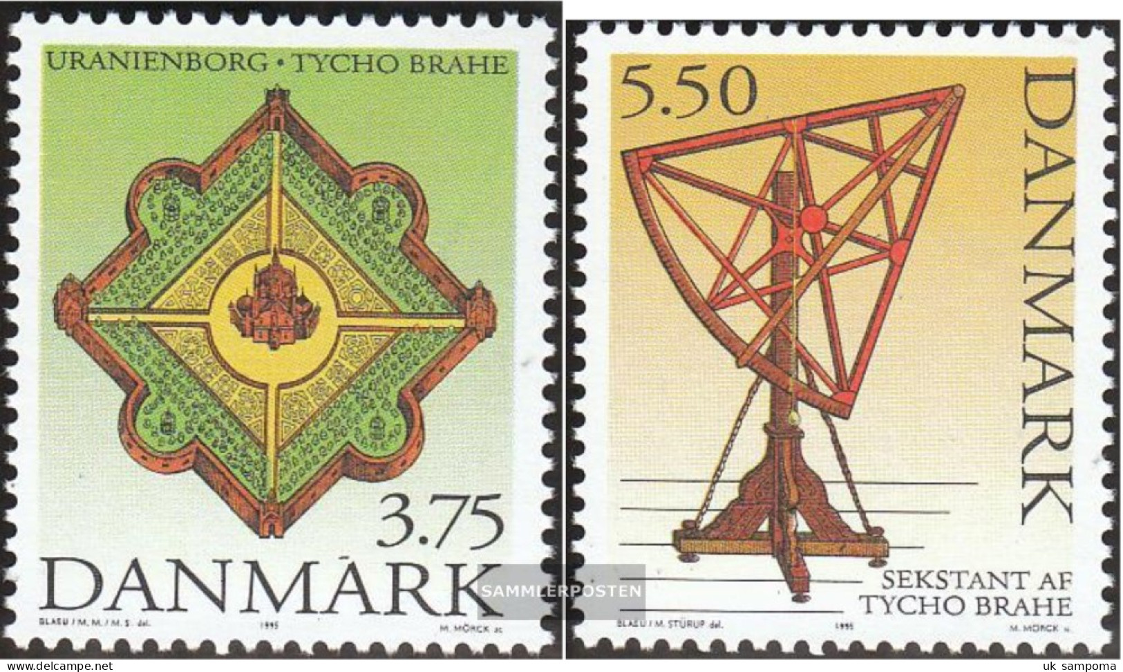 Denmark 1110-1111 (complete Issue) Unmounted Mint / Never Hinged 1995 450. Birthday Of Tycho Brahe - Neufs