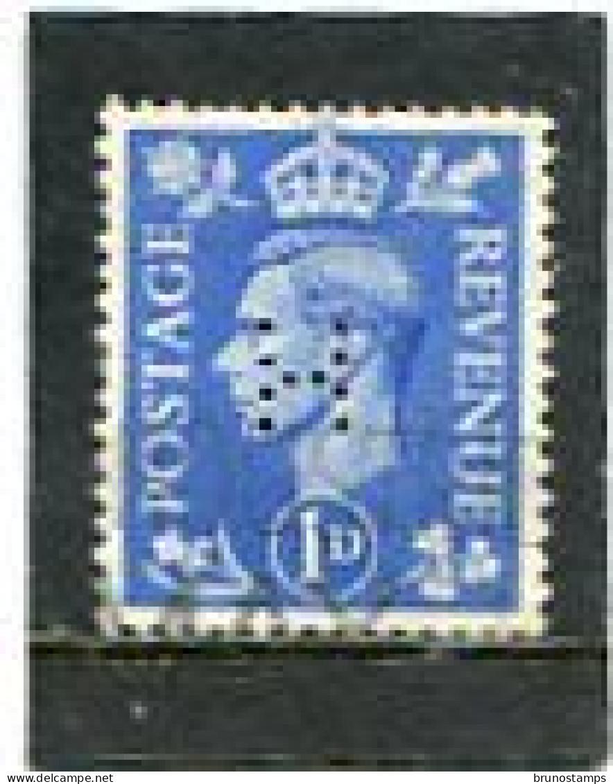 GREAT BRITAIN - 1951  1d   NEW COLOURS  PERFIN   H   FINE USED - Perforés