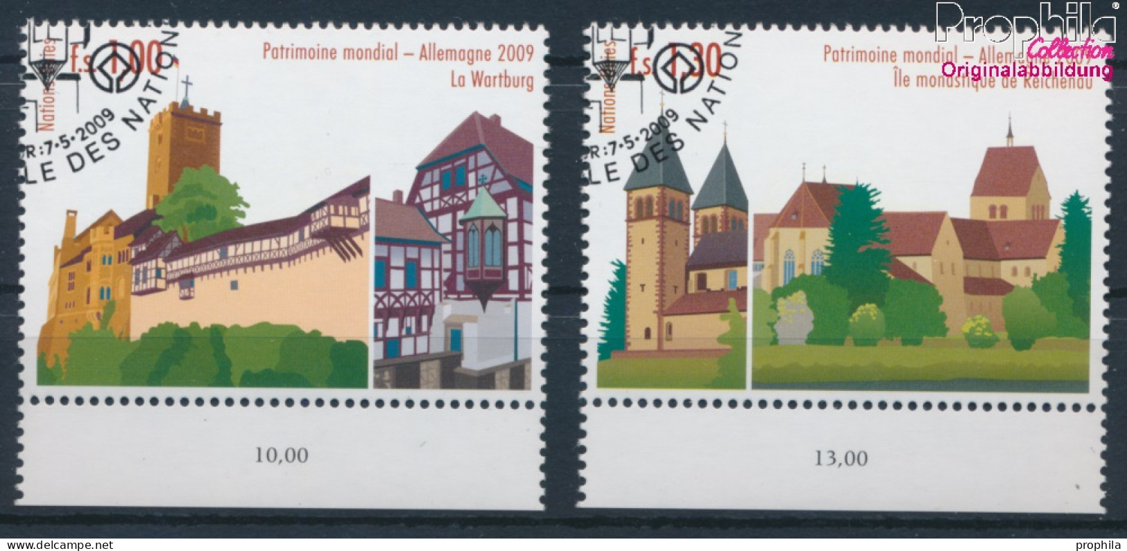 UNO - Genf 644-645 (kompl.Ausg.) Gestempelt 2009 UNESCO Welterbe Deutschland (10311045 - Used Stamps